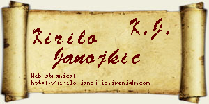 Kirilo Janojkić vizit kartica